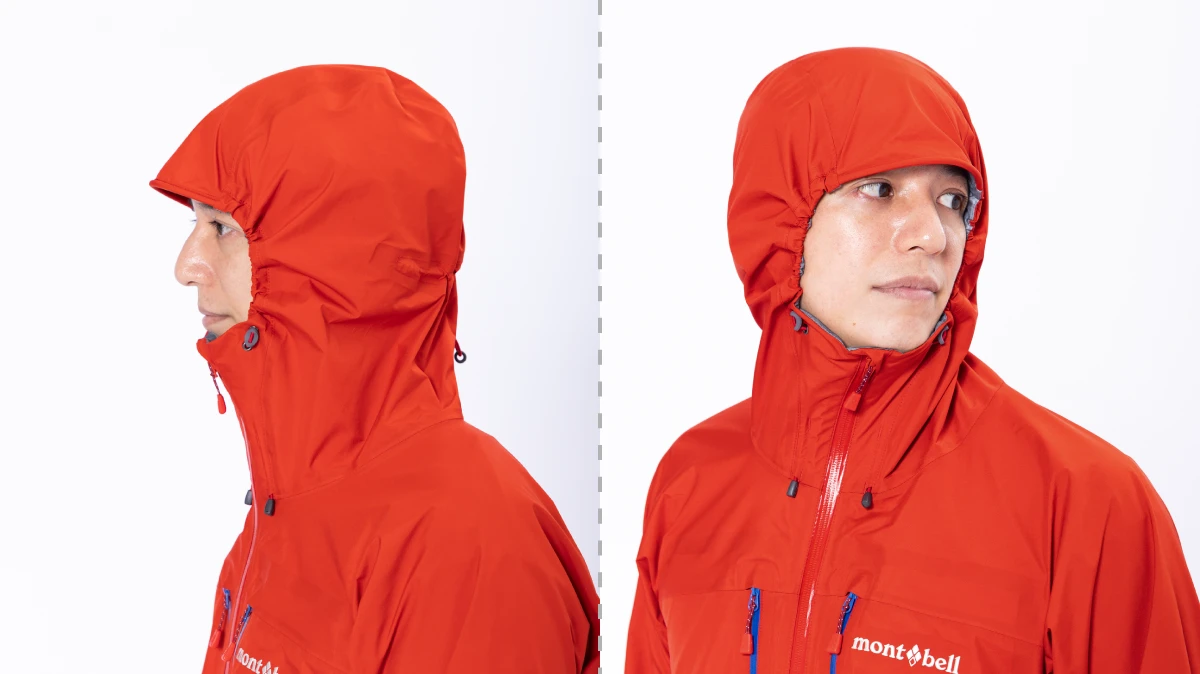 Proprietary designed hood with high fit that follows facial movements