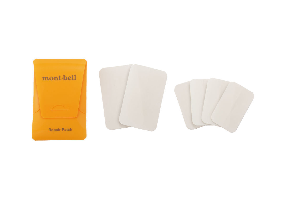 Case of repair patches and 6 patches inside (2 large, 4 small)