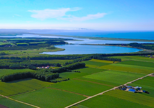 The rural landscape stretching across Okhotsk