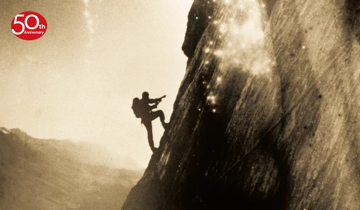 1969, Climbing the Hinterstoisser Traverse on the North Face of the Eiger
