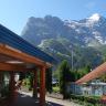 Beautiful mountain view from the entrance of the Grindelwald store.