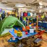 Display of tents, tables, chairs, and other items