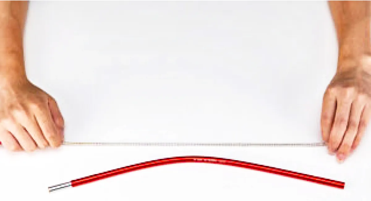 The image shows the curved section of the pole components.