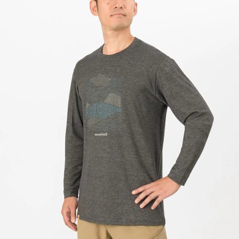 Merino Wool Plus Light Long Sleeve T Men's Mountain Collage