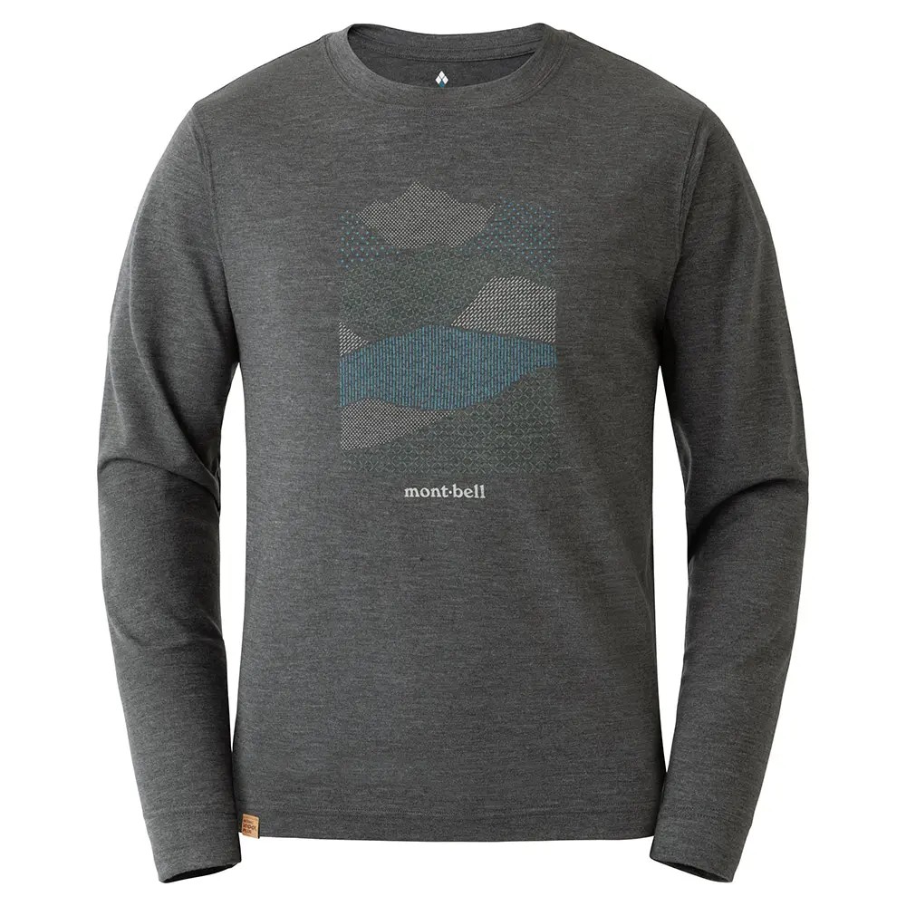 Merino Wool Plus Light Long Sleeve T Men's Mountain Collage