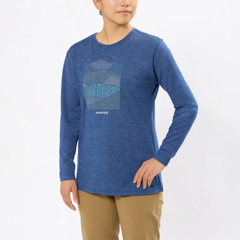 Merino Wool Plus Light Long Sleeve T Women's Mountain Collage