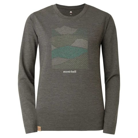 Merino Wool Plus Light Long Sleeve T Women's Mountain Collage Merino Wool Plus Light Long Sleeve T Women's Mountain Collage