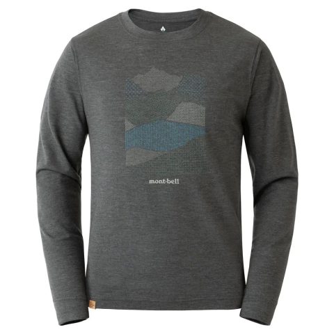 Merino Wool Plus Light Long Sleeve T Men's Mountain Collage Merino Wool Plus Light Long Sleeve T Men's Mountain Collage